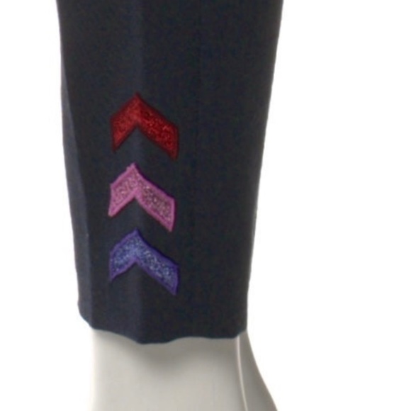 Mary Katrantzou Skinny leg wool pants dark blue size M, US8, UK12 - Picture 2 of 5